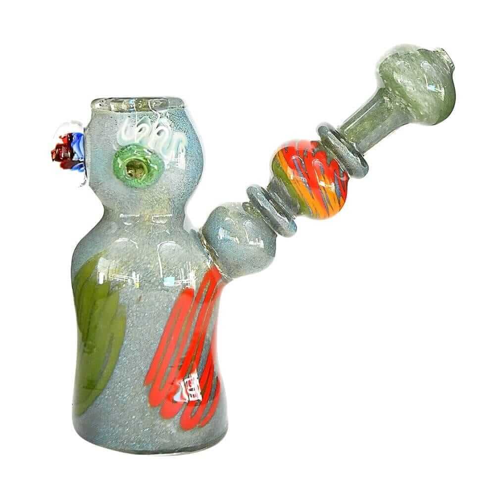 4:20 Generic Label 5.5" Rasta Marble Hammer Bubbler - Assorted Colors / 3