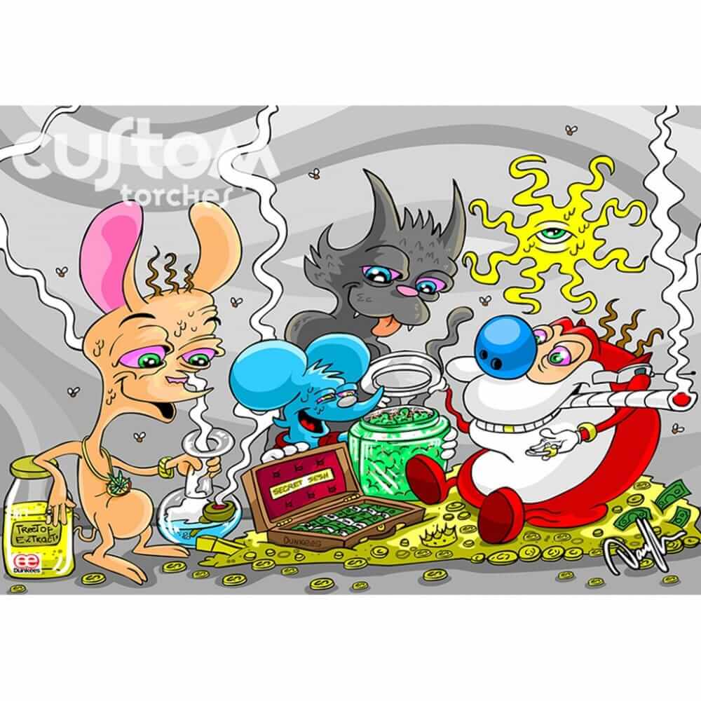 Custom Torches - Dunkees "Gate Fee" Butane Torch - Full Artwork