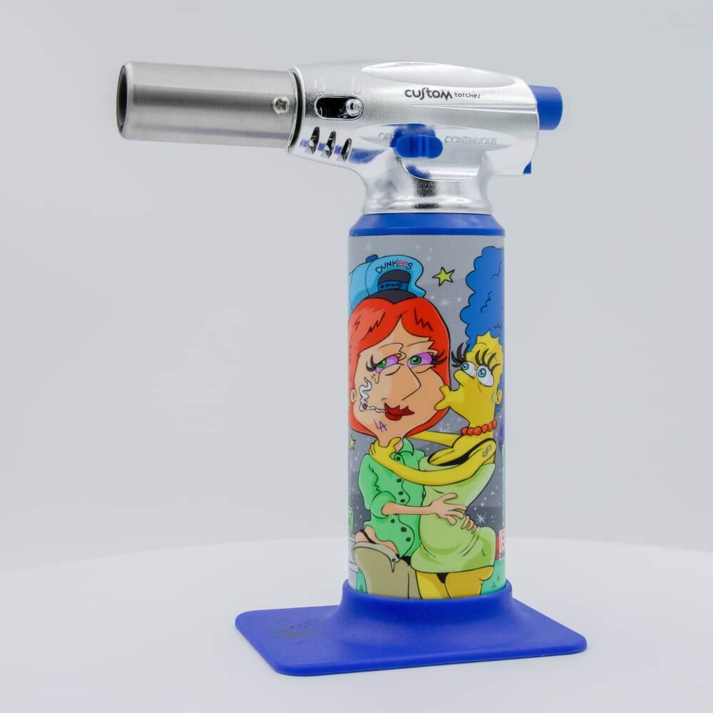 Custom Torches - Dunkees "Pickle Fun" Butane Torch - Blue