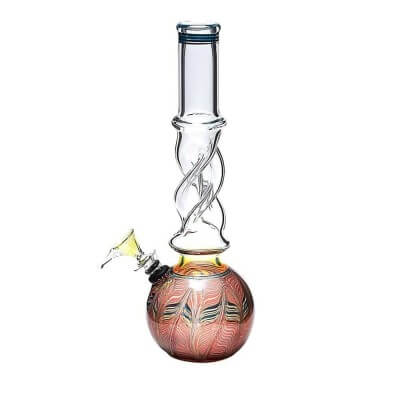 4:20 Generic Label 10" Twisted Glass Mixed Color Water Pipe