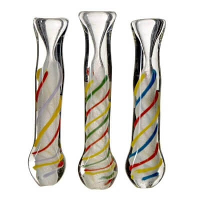 4:20 Generic Label 3.5" Glow-in-the-Dark Chillum - Assorted Colors