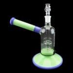 ROOR Tech | 8" Fixed Stem Barrel Bubbler - Purple & Mint | Elevate Your Collection with Artistic Precision