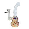 6.5" Spotted Hourglass Color Changing Water Pipe - 03