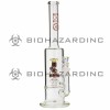 Bio Hazard 13" Thick Stemless Straight Water Pipe - Red