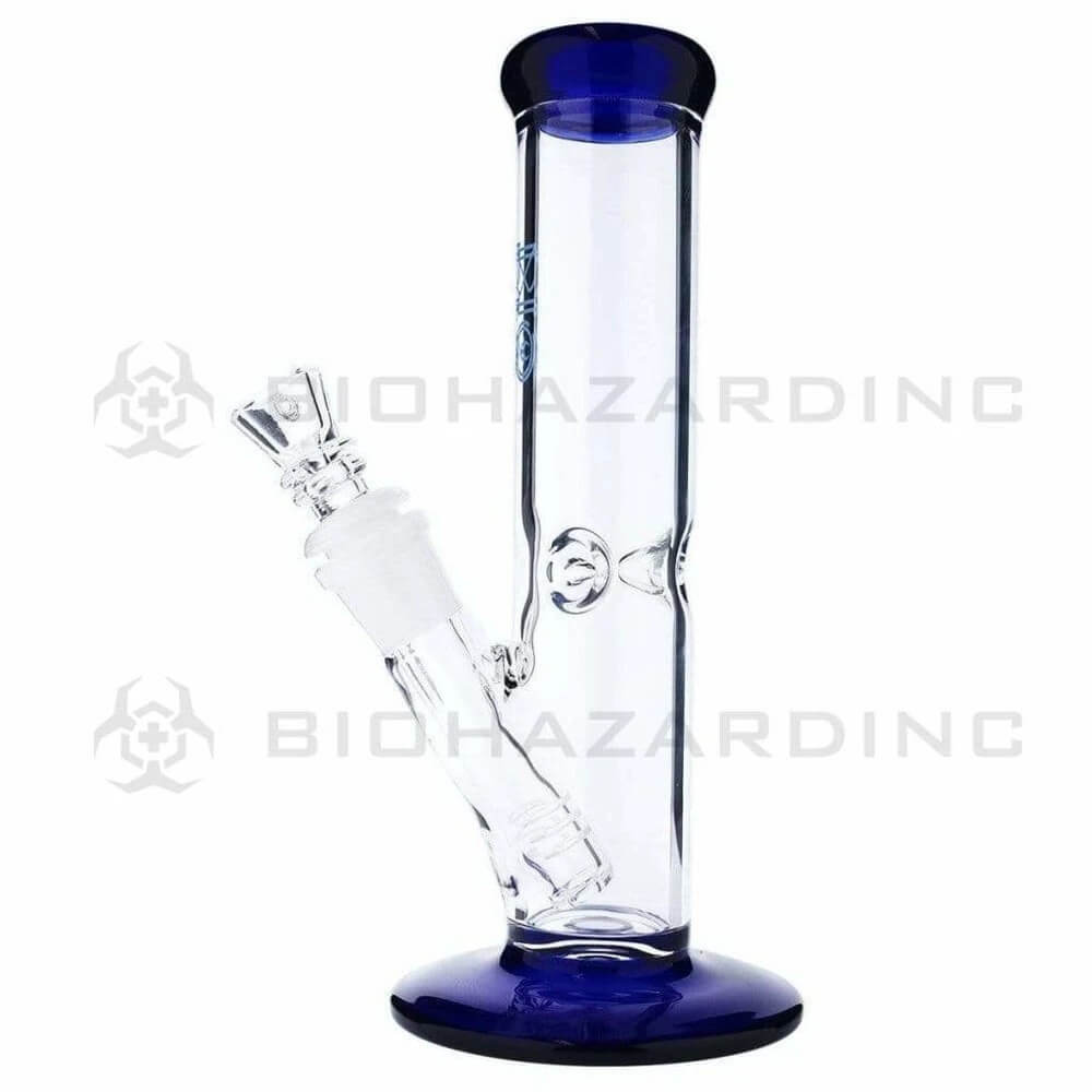 Bio Hazard 8" Straight Waterpipe - Blue