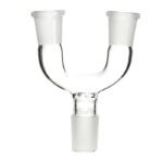 420º Below Double Bowl Attachment - Clear Glamour with 18mm Male to Twin 14mm Female