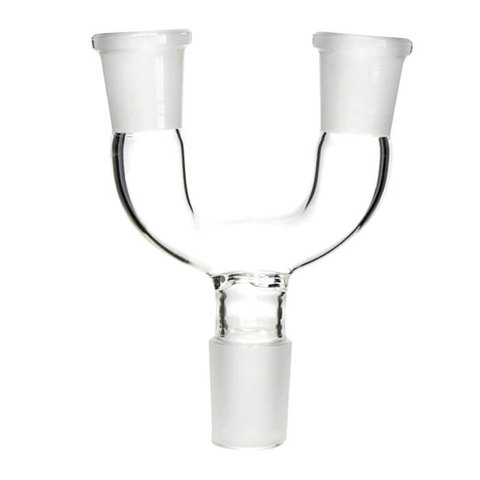 Double Bowl Attachment - 18mm Male to Double 14mm Female - 01