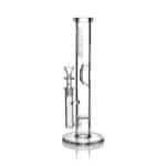 GRAV | Medium Straight Base w/ Disc Water Pipe - Black Accent | Experience the Ultimate in Smooth Hits