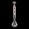 ROOR Classic 18" Beaker Water Pipe 50mm x 5mm - White/Red - 03