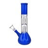 Straight Neck Double Chamber Dome Perc Beaker Water Pipe - 06