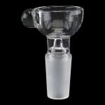 420º Below | Thick Single Marble 14mm Round Dish Funnel Glass Bowl - Male | Crystal Clear Simplicity for a Seamless Smoke