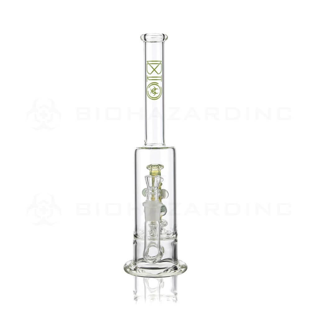 Bio Hazard 13" Thick Stemless Straight Water Pipe - Green 01