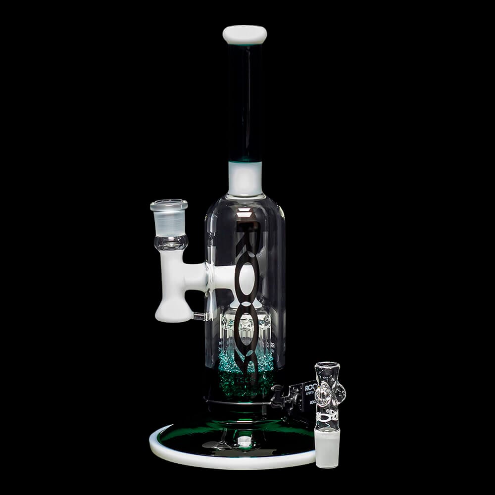 ROOR Tech 12″ Fixed Stemless Bubbler – Jade & White 09