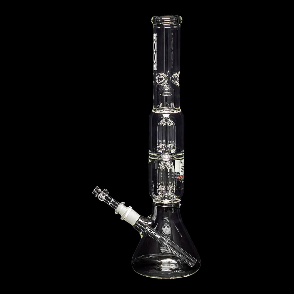 ROOR Tech 17" Double 4-Arm Tree Perc Beaker Water Pipe - 01