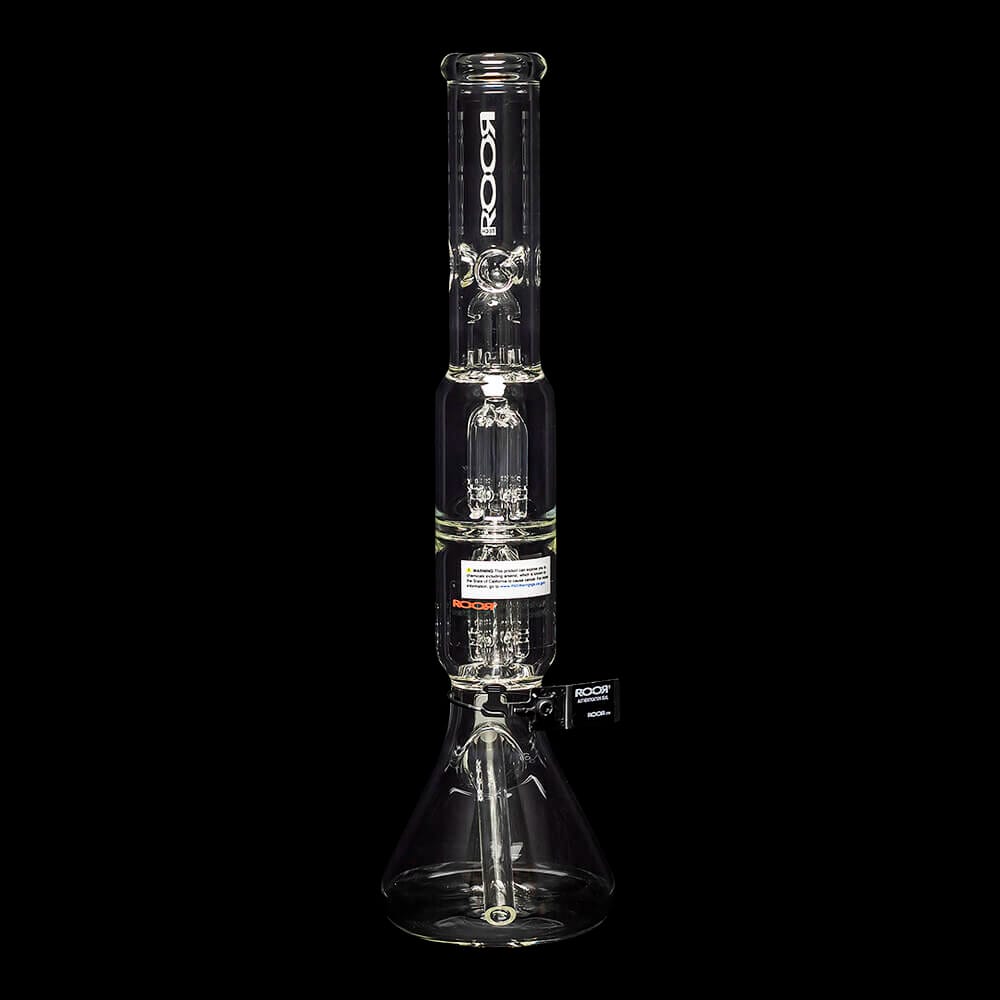 ROOR Tech 17" Double 4-Arm Tree Perc Beaker Water Pipe - 03