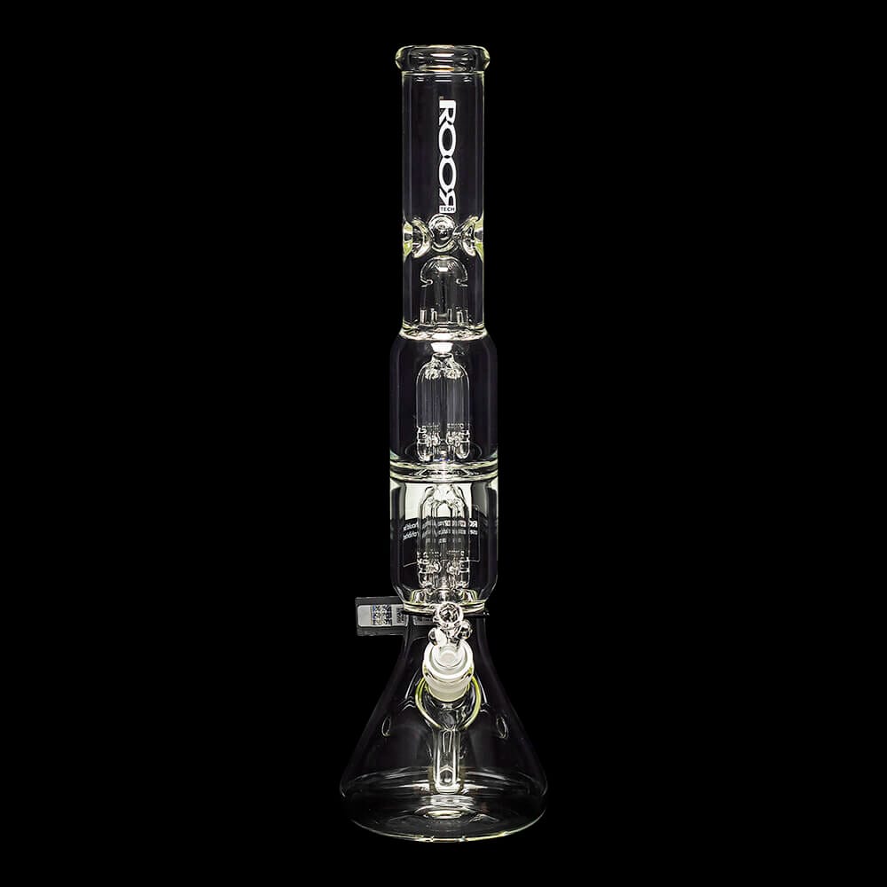 ROOR Tech 17" Double 4-Arm Tree Perc Beaker Water Pipe - 07