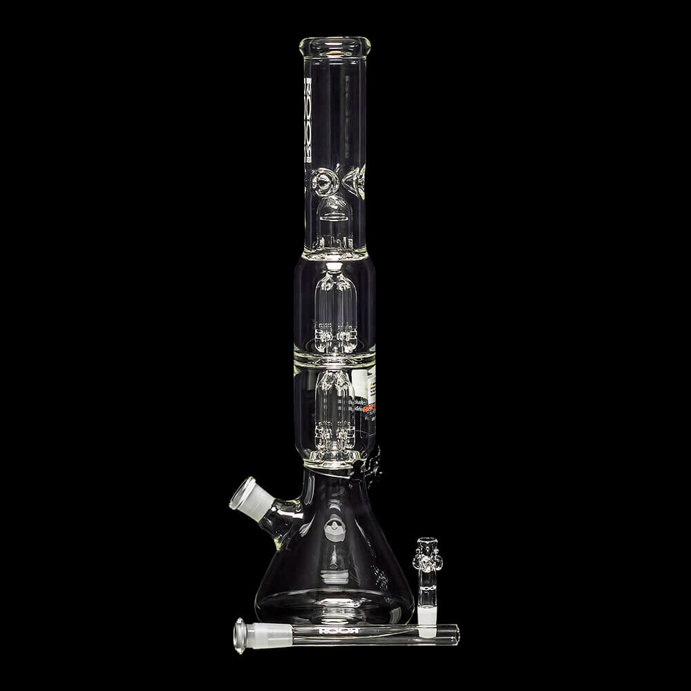ROOR Tech 17" Double 4-Arm Tree Perc Beaker Water Pipe - 09