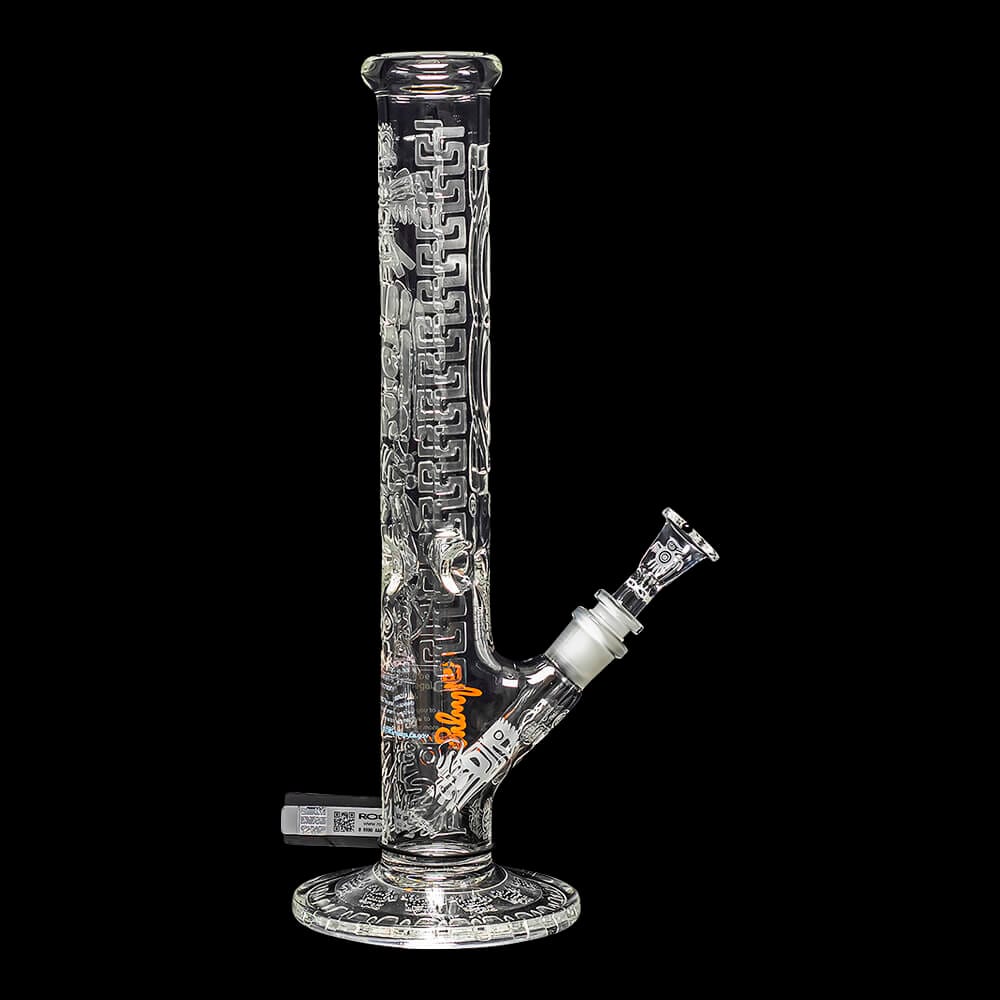 16 Sand Blasted Fumed Color Tribal Beaker Water Pipe - with 14M Bowl -  Dollar Head Shop