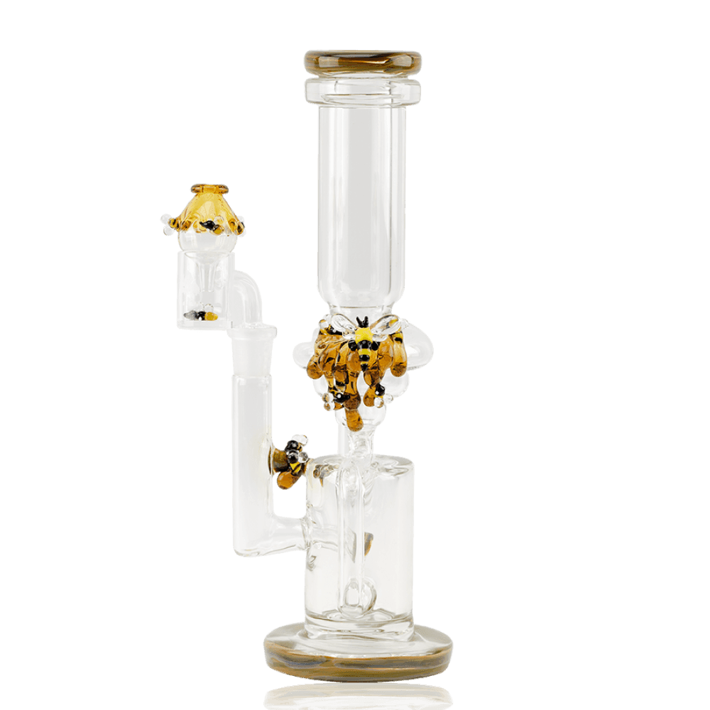 Empire Glassworks Save The Bee's Recycler Water Pipe 01