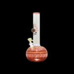 Chameleon Glass | 12" Cosmic Series Wrap & Rake Water Pipe - Red | A Galaxy of Color in Your Hands