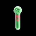 Chameleon Glass | I Love Cannabis Hand Pipe - Green | Add a Pop of Color to Your Collection