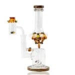 Empire Glassworks | Mini Recycler Save The Bees - 14mm | A Buzz-Worthy Glass Masterpiece