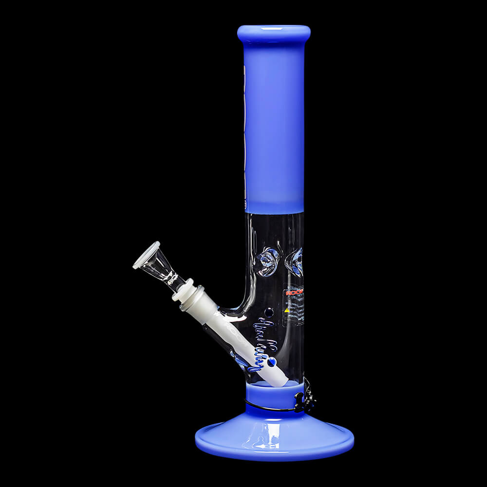 ROOR Classic 14" Color Straight Tube Bong - Milky Blue - 01