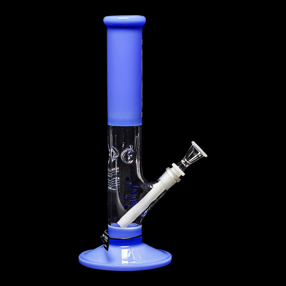 ROOR Classic 14" Color Straight Tube Bong - Milky Blue - 05