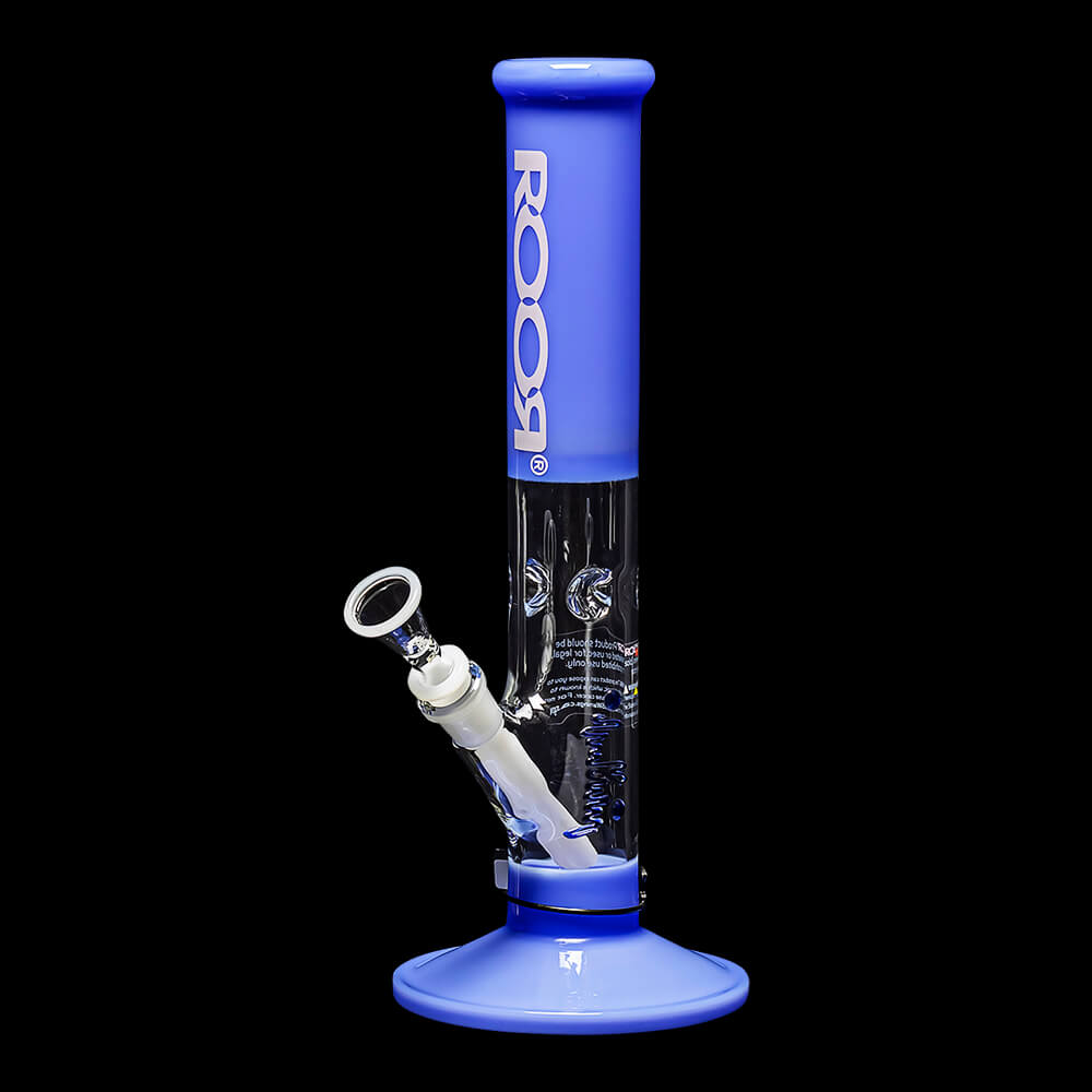 ROOR Classic 14" Color Straight Tube Bong - Milky Blue - 08