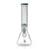 Empire Glassworks 12" Frosty Floral Beaker - Aqua Teal