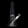 Diamond Glass Accent 12" Beaker Water Pipe - Black - 05