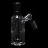 Diamond Glass Ash Catcher 45° 14mm/14mm w/ Showerhead Perc - Black - 03