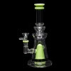 Diamond Glass Candy Corn Water Pipe - Slime Green - 04