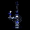 Diamond Glass Cork Water Pipe - Blue Violet - 03