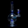 Diamond Glass Cork Water Pipe - Blue Violet - 05
