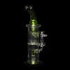 Diamond Glass Diow Duex Water Pipe - Black/Bright Green - 05