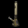 Diamond Glass Gold Karat Beaker Water Pipe - 03