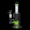 Diamond Glass Icon Pill Water Pipe - White & Green - 01