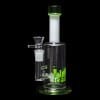 Diamond Glass Icon Pill Water Pipe - White & Green - 05