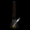 Diamond Glass Khiva 16" Beaker Water Pipe - Black & Gold - 05