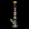 Diamond Glass Levels 17" Beaker Water Pipe - Topazine - 04