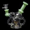 Diamond Glass Microscope Recycler Water Pipe - Mint Green - 01