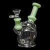 Diamond Glass Microscope Recycler Water Pipe - Mint Green - 05