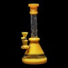 Diamond Glass Mini Twisted Beaker - Topazine - 03