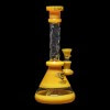 Diamond Glass Mini Twisted Beaker - Topazine - 06