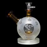 Diamond Glass | Snowball Water Pipe - Gold | Frosted Elegance for Smooth Enjoyment
