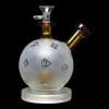 Diamond Glass Snowball Water Pipe - Gold - 03