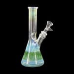 Chameleon Glass | Atmosphere Series Green Deco Color Change Beaker Water Pipe | Compact Elegance for Your Smoking Pleasure