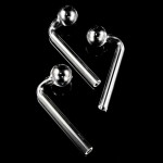 420º Below | Clear Thick Glass L Shaped Oil Burner Hand Pipe (1pc) - Made in USA | Elevate Your Oil Burning Game