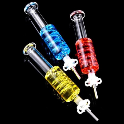 420º Below | Colorful Glycerin Filled Coil Glass Dab StRAW | - Elevate Your Smoking Game with Cool, Colorful Hits!